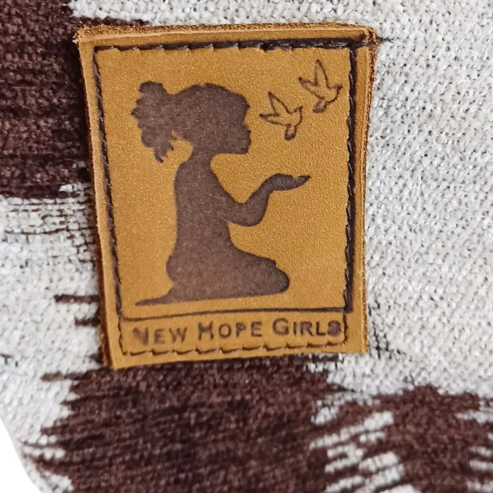New Hope Girls Mini Hobo Tote Bag | Vagar Print Handmade in Dominican Republic